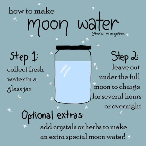 Have you ever made moon water? 🌕💦⠀ .⠀ Step 1: collect some fresh water into a glass jar. Rainwater is ideal but otherwise opt for the… Glume Harry Potter, Spells For Beginners, Magia Das Ervas, Moon Water, Wiccan Magic, New Moon Rituals, Witch Spirituality, Grimoire Book, Wiccan Witch