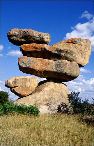 Balancing igneous rock formation ~ Braeside, Harare, Zimbabwe   See Where to Stay accommodation in HARARE http://www.wheretostay.co.za/zim/mas/accommodation/harare.php Interesting Rock Formations, Rock Formations Landscape, Rocks Formation, Balancing Rocks, Harare Zimbabwe, Balanced Rock, Cool Rocks, Beautiful Rocks, Natural Rock