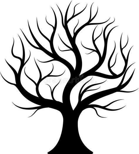 Black silhouette bare tree vector illustration Tree Silloutes, Silhouette Images Free, Tree Line Drawing, Tree Vector Illustration, Silhouette Tree, Tree Outline, Tree Vector, Tree Stencil, Tree Templates