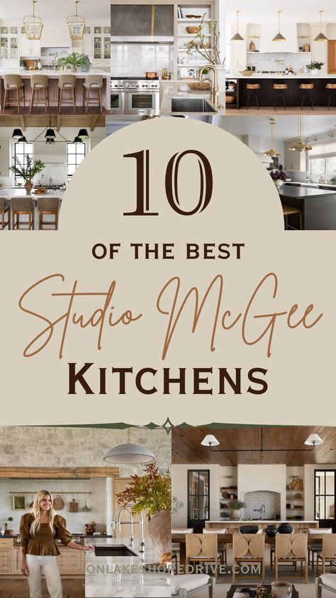 From modern farmhouse to traditional shaker, find inspiration for your dream kitchen from these beautiful Studio McGee designs. #studiomcgee #kitchendesign https://www.theworldaccordingtome.org/1963860_15-kitchen-ideas-to-transform-your-space/?the-best-studio-mcgee-kitchens-for-every-style Kitchen Decor Studio Mcgee, Dream House Makeover Show, Kitchen Design Studio Mcgee, Studio Mcgee Backsplash Tile, Mcgee And Co Design, Studio Mcgee Quartz Countertops, Studio Mcgee Hardware, Studio Magee Designs, Magee And Co Kitchen