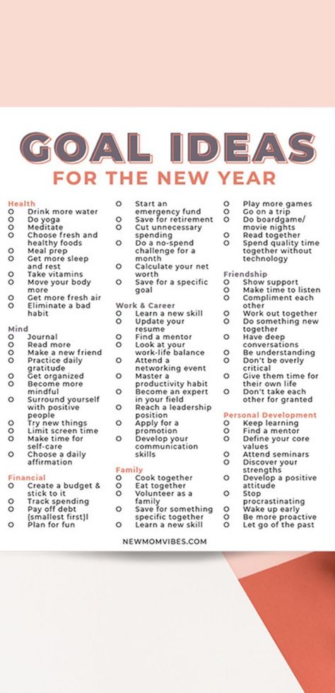 Tips For The New Year, New Year Resolution Categories, Vision Board New Year Ideas, Family New Year Resolutions Goal Settings, How To Set New Years Resolutions, New Year Monthly Goals, 2024 Goals List Ideas, How To Prepare For New Year, New Year New Me 2023