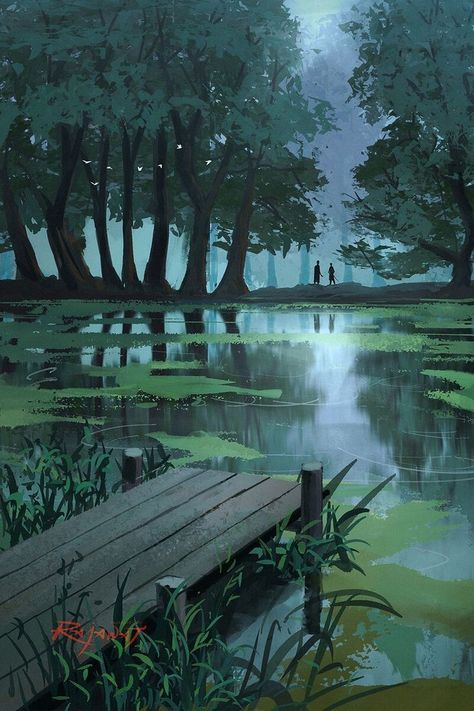 Arte Peculiar, Background Drawing, Fantasy Art Landscapes, Landscape Illustration, 판타지 아트, Dreamy Art, Environment Concept Art, Anime Scenery Wallpaper, Environmental Art