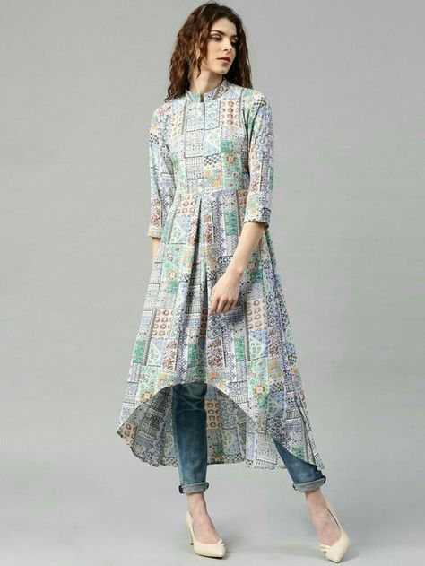 kurti 5 (scheduled via http://www.tailwindapp.com?utm_source=pinterest&utm_medium=twpin) डिजाइनर कपड़े, Western Top, Casual Frocks, Boho Styl, Simple Kurta Designs, Designer Kurti Patterns, Simple Kurti Designs, Kurti Designs Latest, Long Kurti Designs