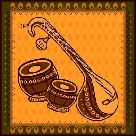 Vector Design Of Culture Of Rajasthan In Indian Art Style Royalty Free Cliparts, Vectors, And Stock Illustration. Image 62249684. Instruments Drawing, Culture Of Rajasthan, Kalamkari Design, Preschool Creative Art, Indian Musical Instruments, Musical Instruments Drawing, Music Doodle, Rajasthani Art, Instruments Art