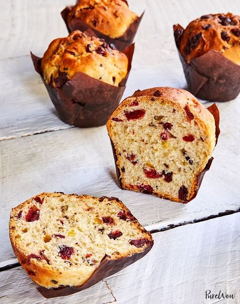 Mini Cranberry, Pistachio and Chocolate Panettone | PureWow | Bloglovin’ Morning Breakfast Recipes, Mini Christmas Desserts, Chocolate Panettone, Holiday Finger Foods, Christmas Bread Recipes, Panettone Recipe, Morning Recipes Breakfast, Cranberry Pistachio, Christmas Bread