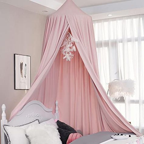 Amazon.com: Princess Bed Canopy for Girls Kids Baby Bed, Prince Round Dome Canopy for Children Room Indoor Outdoor Castle Play Tent Hanging House Decoration Reading Nook Pink Bed Canopy, Bedroom Extension, Princess Bed Canopy, Fairy Plush, Pink Canopy, Childrens Bed, Jungle Canopy, Crown Canopy, Girls Bed Canopy