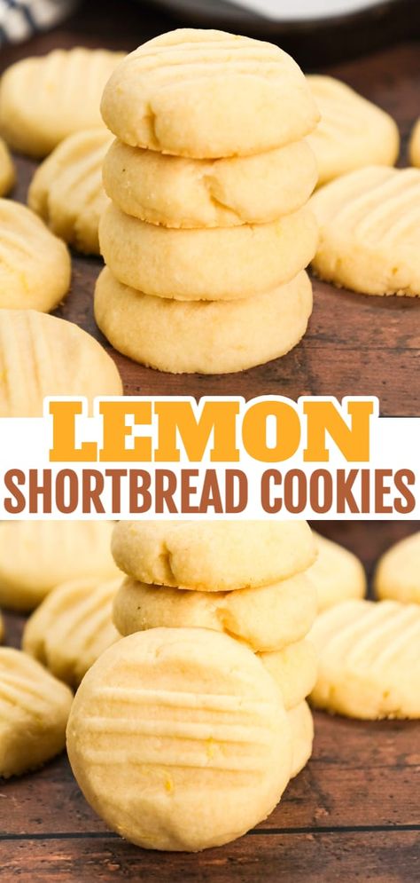 Lemon Shortbread Cookies are a delicious buttery cookie flavoured with lemon zest and lemon extract. English Lemon Shortbread Cookies, Lemon Chewies Cookies, Lemon Cookies With Lemon Extract, Lemon Cake Mix Cookies With Cool Whip, Chewy Lemon Cookies Recipes, Lemon Drop Shortbread Cookies, Lemon Short Bread Cookies, Easy Lemon Cookies Simple, Lemon Roll Out Cookies