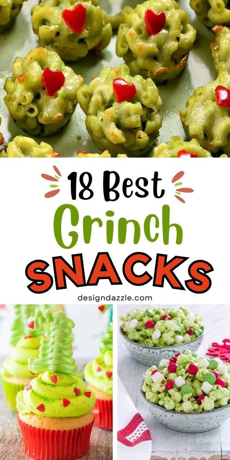 Grinch Snack Ideas, Grinch Dessert Ideas, Grinch Breakfast, Green Food Party, Grinch Christmas Treats, Grinch Snack, Grinch Food, Grinch Movie Night, Grinch Popcorn