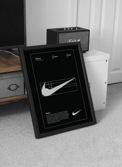 Nike Poster, Sneakerhead Room, Basketball Room, Hypebeast Room, Sneaker Posters, Nike Art, Poster Room, Nike Wallpaper, Bedroom Posters