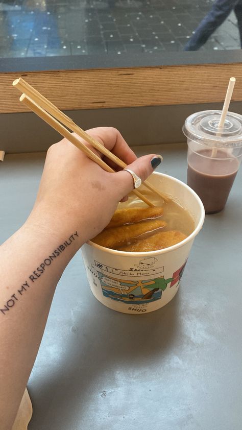 Not my responsibility billie eilish hand and wrist tattoo. Ramen noodles aesthetic foodie Not My Responsibility Tattoo, Responsibility Tattoo, Ramen Noodles Aesthetic, Not My Responsibility Billie Eilish, Noodles Aesthetic, Billie Eilish Tattoo, Not My Responsibility, My Responsibility, Wrist Tattoo