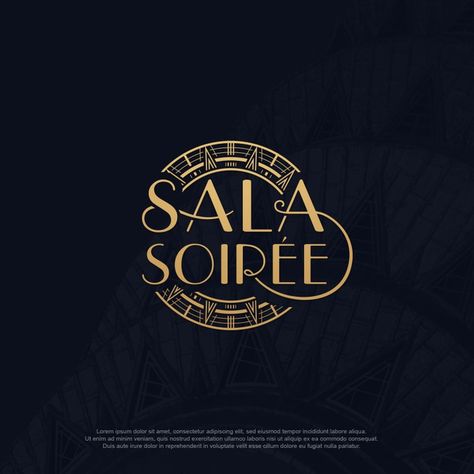 Sala Soiree- Salon style house parties for the modern traveler. by visualcurve Art Deco Branding, Art Deco Typography, Art Deco Logo, Art Deco Design Graphics, Monumental Architecture, Art Deco Paintings, House Parties, Brand Vision, House Logo