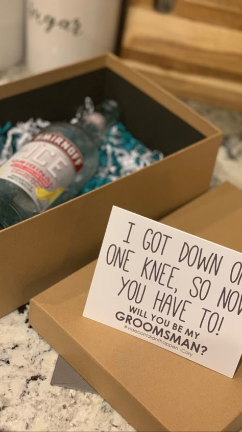 Asking Someone To Be Your Groomsman, Sock Groomsmen Proposal, Groom Party Proposal Ideas, Ice Groomsmen Proposal, Smirnoff Ice Groomsmen Proposal, Beer Groomsmen Proposal, Groomsmen Asking Gifts, Groomsmen Proposal Country, Will You Be My Groomsmen Ideas