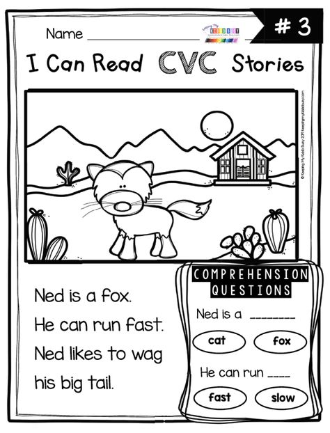 I Can Read Cvc Stories Free, Reading Literacy Activities, Kindergarten Reading Passages Free, Kindergarten Reading Lesson Plans, Preschool Reading Activities Printables, I Can Read Simple Stories, Cvc Reading Comprehension Kindergarten, Sentences With Digraphs, Kindergarden Worksheet Printable Reading