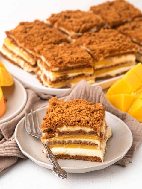 Graham Cake Filipino, Mango Float Recipe Filipino Desserts, Mango Float Filipino, Mango Float Recipe, Mango Graham Float, Mango Graham Cake, Breakfast Dessert Ideas, Graham Dessert, Mango Graham