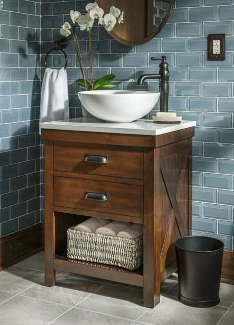 Bilik Air, Small Bathroom Sinks, Bathroom Sink Cabinets, Modern Bathroom Sink, Small Sink, Small Bathroom Vanities, Bad Inspiration, Trendy Bathroom, Sink Cabinet