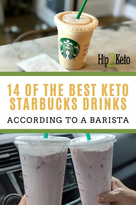 If you're on a sugar free diet and headed to Starbucks, here are 14 of the best keto drinks at Starbucks according to a barista. These sugar free Starbucks drinks are just as good as the regular ones! Keto Starbucks Tea Drinks, Keto White Mocha Starbucks, Keto Starbucks Refresher Drinks, Low Carb Starbucks Drinks Coffee, Low Carb Drinks At Starbucks, Starbucks After Vsg, Zero Carb Starbucks Drinks, Keto Shaken Espresso Starbucks, Keto Caribou Coffee Drinks