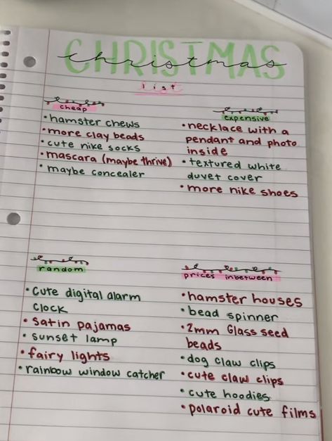 Christmas Wishlist Ideas Baddie, Small Things For Christmas List, Christmas List Setup, Christmas Wishlist Inspiration, Things To Add To Ur Christmas List, Cute Ways To Make A Christmas List, Xmas Wishlist Ideas Paper, Cute Birthday List Ideas, Christmas Wishlist Ideas Cheap