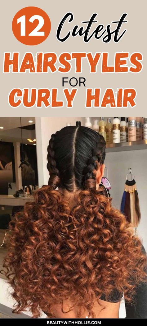 12 Cutest Curly Hair Cuts & Hairstyles Medium Hair Styles For Women Curly, Pulled Back Hairstyles For Curly Hair, Easy Braided Hairstyles Curly Hair, How To Style Mid Length Curly Hair, Short Curly Hair Dos Easy, Homecoming Hairstyles For Curly Hair Natural Curls, Curly Hair Braids Styles Natural, Curly Messy Bun Hairstyles, Easy Braided Hairstyles For Curly Hair