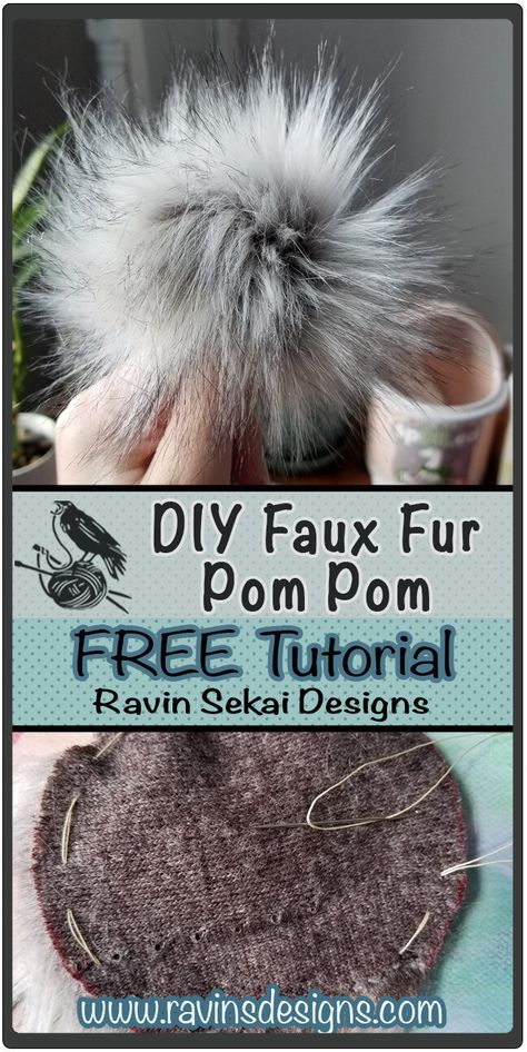 DIY Faux Fur Pom Pom — Ravin Sekai Designs Fur Craft Ideas, Gnome Body Pattern Free, Holiday Gnomes Diy, Pom Pom Animals, Gnomes Diy, Pom Pom Crafts, Diy Gnomes, Gnome Patterns, Faux Fur Pom Pom