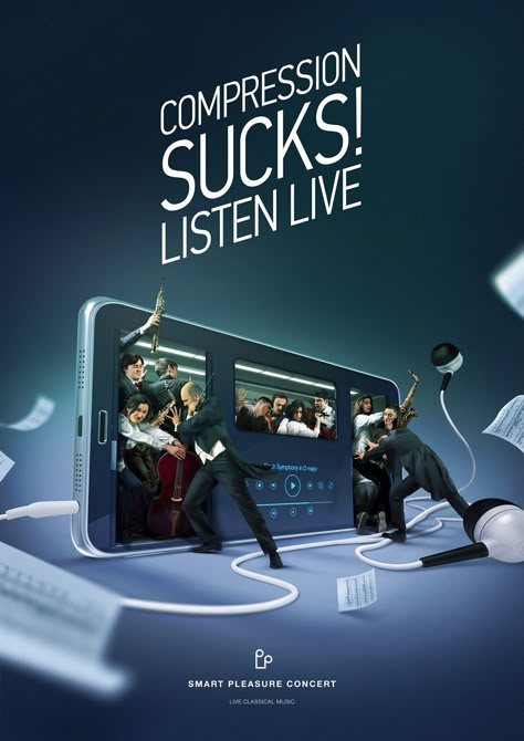 Smart Pleasure Concert: Smartphonchestra | Ads of the World™ Mobile Advertising Design, Smartphone Creative, Banks Advertising, Mobile Ads, Mobile Advertising, Desain Editorial, Ad Of The World, 광고 디자인, Creative Advertising Design