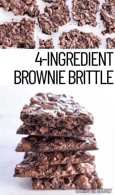 Easy Brownie Brittle Recipe with Brownie Mix Blue Ribbon Brownies, Brownie Brittle Recipe Homemade, Homemade Brownie Brittle, How To Make Brownie Brittle, Brittle Recipes Easy, Brownie Mix Desserts Easy, Brittle Recipes Christmas, Tollhouse Brownies, Brownie Brittle From Mix Boxes