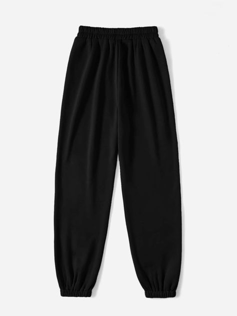 Black Sweatpants Outfit, Black Joggers Outfit, Crop Top And Sweatpants, Women Sweatpants, Mens Smart Casual Outfits, Black Jogger Pants, Jogger Pants Casual, Black Sweats, Sweatpants Outfit