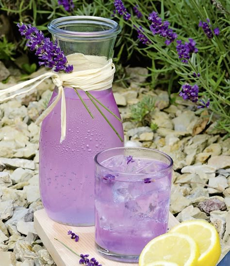 This lavender martini is THE cocktail of your summer Lavender Engagement, Lavender Drink, Lavender Martini, Lavender Birthday, Dr Sebi Alkaline Food, Summer Mocktails, Purple Cocktails, Iced Drinks Recipes, Modern Gardens