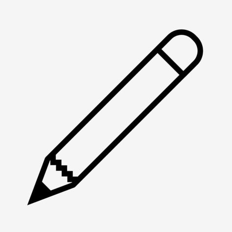 Pencil Template, Pencil Line Art, Black Icons Png, Electricity Poster, Pencil Vector, Pencil Icon, Science Doodles, Pencil Png, App Logos