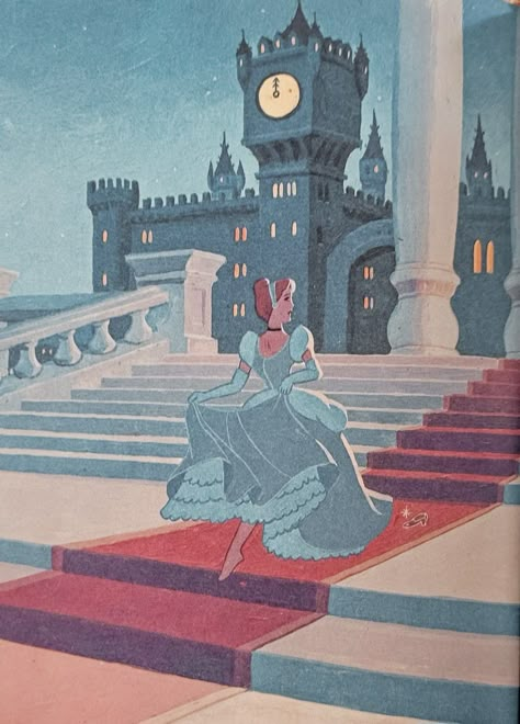 Vintage Cinderella Aesthetic, Cinderella 1950 Aesthetic, Disney Cinderella Aesthetic, Cinderella Artwork, Cinderella Pfp, Vintage Disney Aesthetic, Cinderella Core, Cinderella Painting, Cinderella Illustration