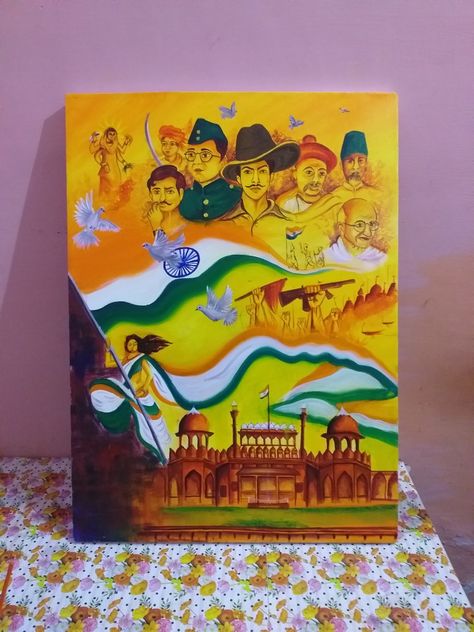 Freedom Fighter Posters, Thematic Painting Ideas, Historical Movement Of Indian Freedom Struggle Drawing, My Nation My Pride India Drawing, Sketches Of Freedom Fighters, Indian Freedom Fighters Paintings, Quit India Movement Drawings, G20 Painting Competition, India Freedom Fighters Drawing