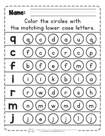 Upper and Lower Case Matching Worksheets-008 Lower Case Letters Printable, Uppercase Letter Matching, Letter Identification Worksheets, Letter Matching Worksheet, Letter Learning Activities, Printable Handwriting Worksheets, Letter Matching Activities, Free Worksheets For Kids, Homeschool Preschool Activities