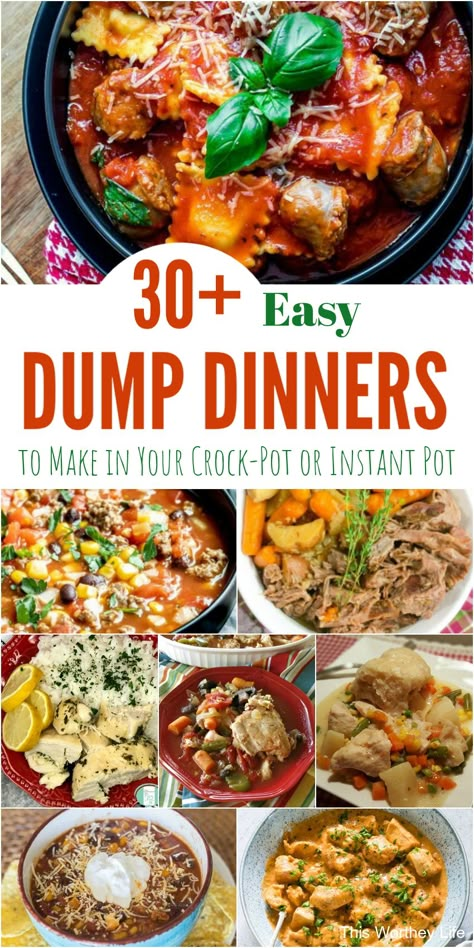 Ready Crockpot Meals, Ready To Eat Crock Pot Meals, Family Friendly Dinners Crock Pot, Good Crockpot Meals Dinners, One Pot Crockpot Meals Slow Cooker, Easy Large Family Meals Crock Pot, Crock Pot Family Meals Easy Recipes, Crockpot Meals That Can Cook All Day, Instant Pot Dinners For Two