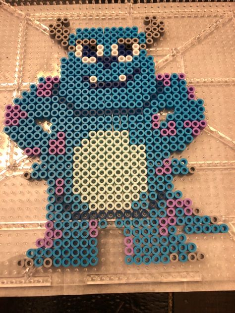 Perler bead Monsters Inc Perler Beads, Sully Perler Beads, Sullivan King Perler, Monster University, Monsters Inc, Beaded Keychains, Hama Beads, Perler Beads, Beads