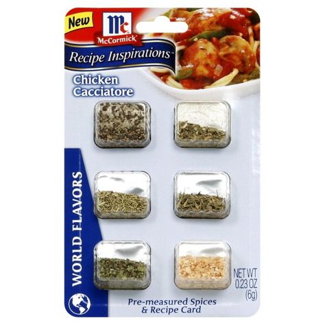 Mccormick Recipes, Recipe Inspirations, Chicken Cacciatore Recipe, Food Nutrition Facts, Oregano Leaves, Chicken Cacciatore, Rosemary Leaves, Recipe Chicken, Packaged Food