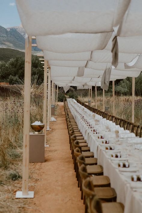 This South African Wedding Started on the Beach, Moved to the Winelands, and Ended in the Mountains | Vogue The Ivy Chelsea, Edgy Hair Color, South Africa Wedding, Best Cooking Oil, Hosting Brunch, Centerpieces Party, South African Weddings, Long Table, Western Cape