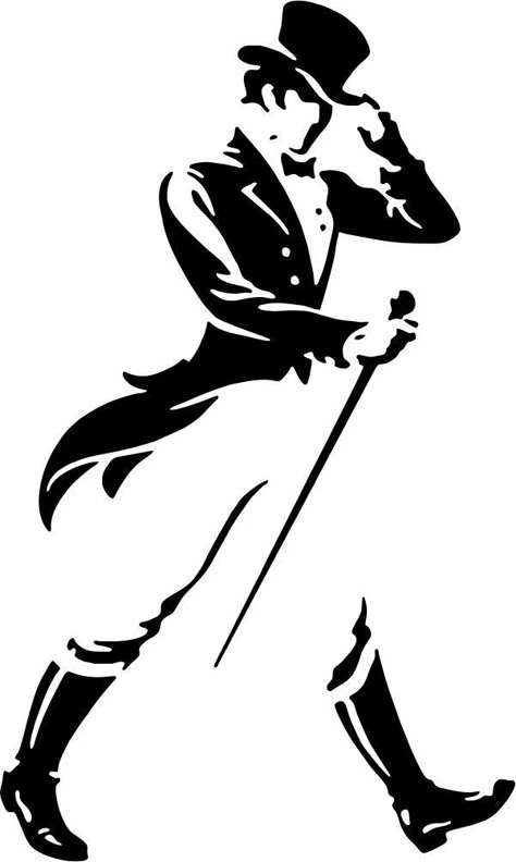 Johnnie Walker Logo, Walker Logo, Johnnie Walker Black, Johnny Walker, Image Svg, Johnnie Walker, Silhouette Art, Stencil Art, Jack Daniels