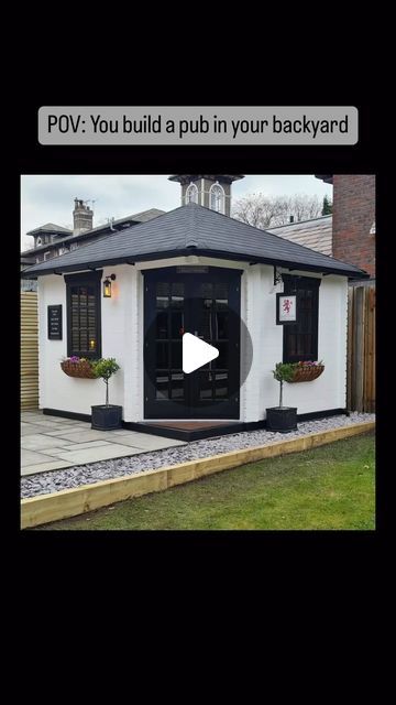 Backyard Pub Shed, Home Pub Ideas, Shed Pub, Old English Pub, Backyard Pub, Beer House, English Pub, Pub Sheds, Homes Architecture