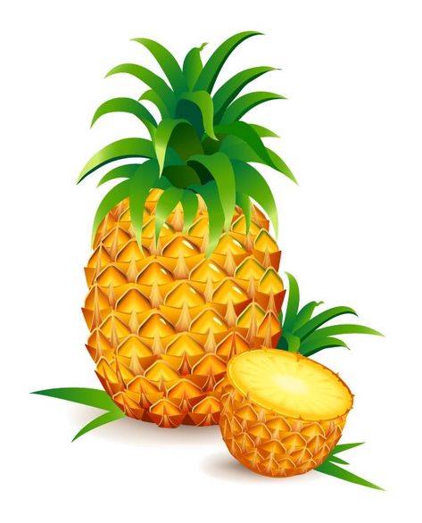 Pineapple Clipart, Pineapple Vector, Pineapple Graphic, Fruit Nails, Hawaiian Party Decorations, Fruits Drawing, Pineapple Recipes, Fruits Images, Fruit Illustration