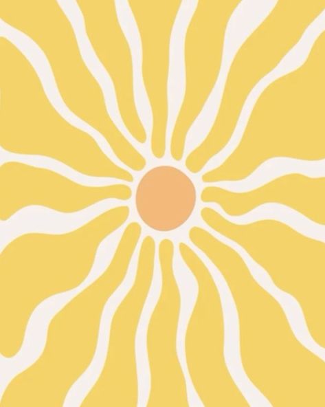 Sun is back! ☀️ Sun Easy Painting, Sun Poster Aesthetic, Sun Pattern Design, Simple Collage Ideas, Sun Aesthetic Art, Abstract Sun Painting, Sun Aesthetic Wallpaper, Sun Moodboard, Soleil Aesthetic