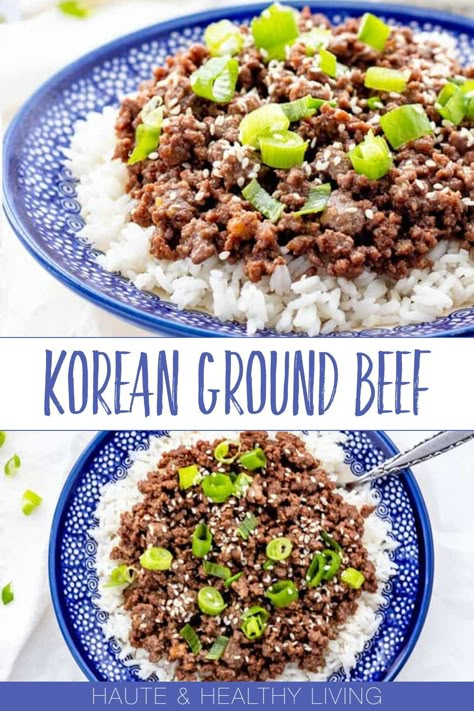 Koreans are dead serious with their ground beef! If you want to indulge in a good Asian meal, try this gluten-free and dairy-free recipe for Korean Ground Beef. Click to learn it! Healthy Korean Beef, Gluten Free Ground Beef Recipes, Jalapeno Burgers, Korean Beef Recipe, Ground Beef Bowls, Korean Ground Beef, Cranberry Meatballs, Taco Filling, Ground Beef Recipe