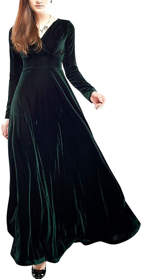 Plain Prom Dresses, Womens Velvet Dresses, Velvet Evening Dress, Maxi Dress Winter, Velvet Dress Long, Velvet Bridesmaid Dresses, Long Sleeve Velvet Dress, Green Lace Dresses, Long Sleeve Prom