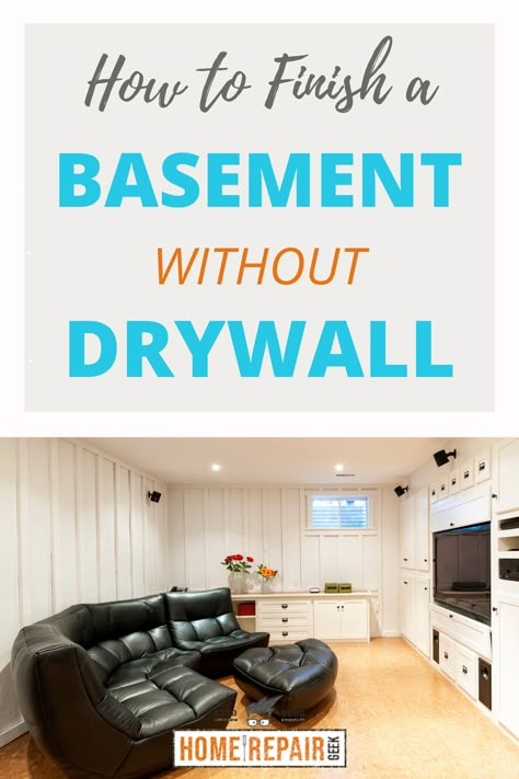 Finished basement, no drywall Unfinished Basement Walls, Unfinished Basement Bedroom, Concrete Basement Walls, Finishing A Basement, Cheap Basement Remodel, Basement Refinishing, Small Basement Remodel, Basement Remodel Diy, Cave Basement