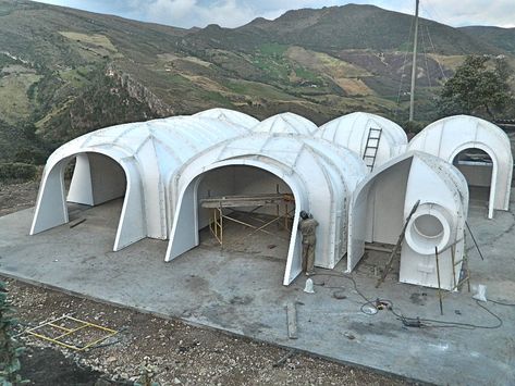 These Modular "Hobbit Houses" Can Be Assembled in Three Days,Courtesy of Green Magic Homes Green Magic Homes, Hobbit Homes, Hobbit Home, Casa Hobbit, Earth Sheltered Homes, Hobbit Houses, Earthship Home, Alternative Housing, Earth Sheltered