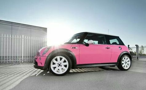 #pink Pink Mini Cooper, Pink Mini Coopers, Luxury Cars Range Rover, Girly Car, Good Year, Mini Car, Pink Car, Mini Cooper S, Pretty Cars