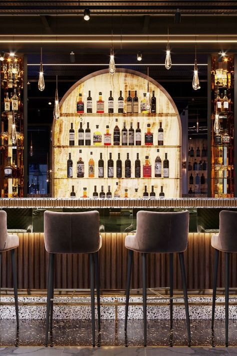 Back Bar Design, Bar Lounge Design, Rooftop Restaurant Design, Austin Interior Design, Bar Counter Design, Luxxu Modern Design Living, Home Bar Rooms, Best Bar, Bar Interior Design