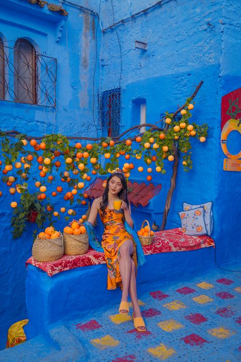 The 16 Most Instagrammable Spots in Chefchaouen (With Map!) Chefchaouen Morocco Photography, Morocco Photoshoot, Marrakech Morocco Photography, Insta Poses Ideas, Best Riads In Marrakech, Morocco Photography, Agadir Morocco, Morocco Trip, Travel Photo Ideas