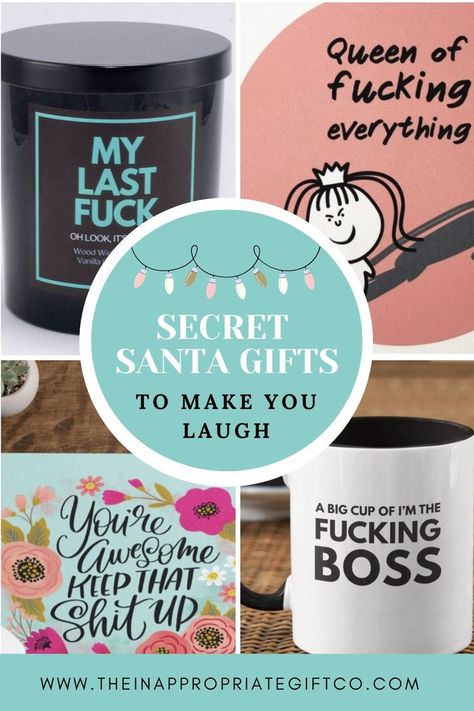 Have a laugh and enjoy a browse through this years curated list of inappropriate gift ideas for this years office secret santa. #makelifefunagain Inappropriate Gifts For Friends, Secret Santa Gift Ideas Funny, Secret Santa Funny Ideas, Bad Santa Gift Ideas, Kris Kringle Gift Ideas, Secret Santa Ideas, Funny Secret Santa Gifts, Office Christmas Gifts, Office Secret Santa