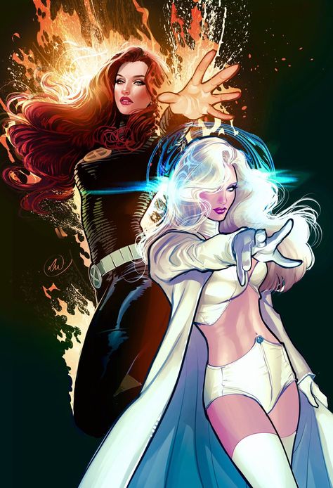 Bolovo ✨ on Twitter: "Exclusive print of Jean Grey and Emma Frost for attendees of The X-Men Fandom Panel @theuncannyexp for @xreadspodcast #SDCC Exclusive Emma Based on the Beautiful @candiceswanepoel #JeanGrey #EmmaFrost #Phoenix #Xmen #JeanGreyAndEmmaFrost #UnleashYourPower #XMenRising https://t.co/eR6JHJO16d" / Twitter Jean Grey And Emma Frost, Jean Grey Phoenix, Marvel Girl, Marvel Heroines, Marvel Characters Art, Emma Frost, Dark Phoenix, Uncanny X-men, Marvel Girls