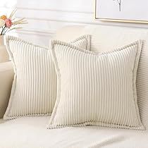 White decorative pillows