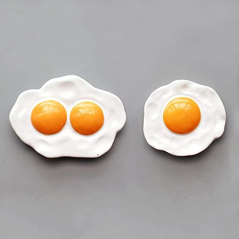 2 PCS Resin Fried Egg Refrigerator Magnet, 3D Egg Home Decoration Fridge Magnetic Stickers Photo Office Message Kitchen Accessories Refrigerator Magnet, Clay Art Projects, Fried Egg, Refrigerator Magnets, Fridge Magnets, Clay Art, Kitchen Accessories, Refrigerator, Art Projects